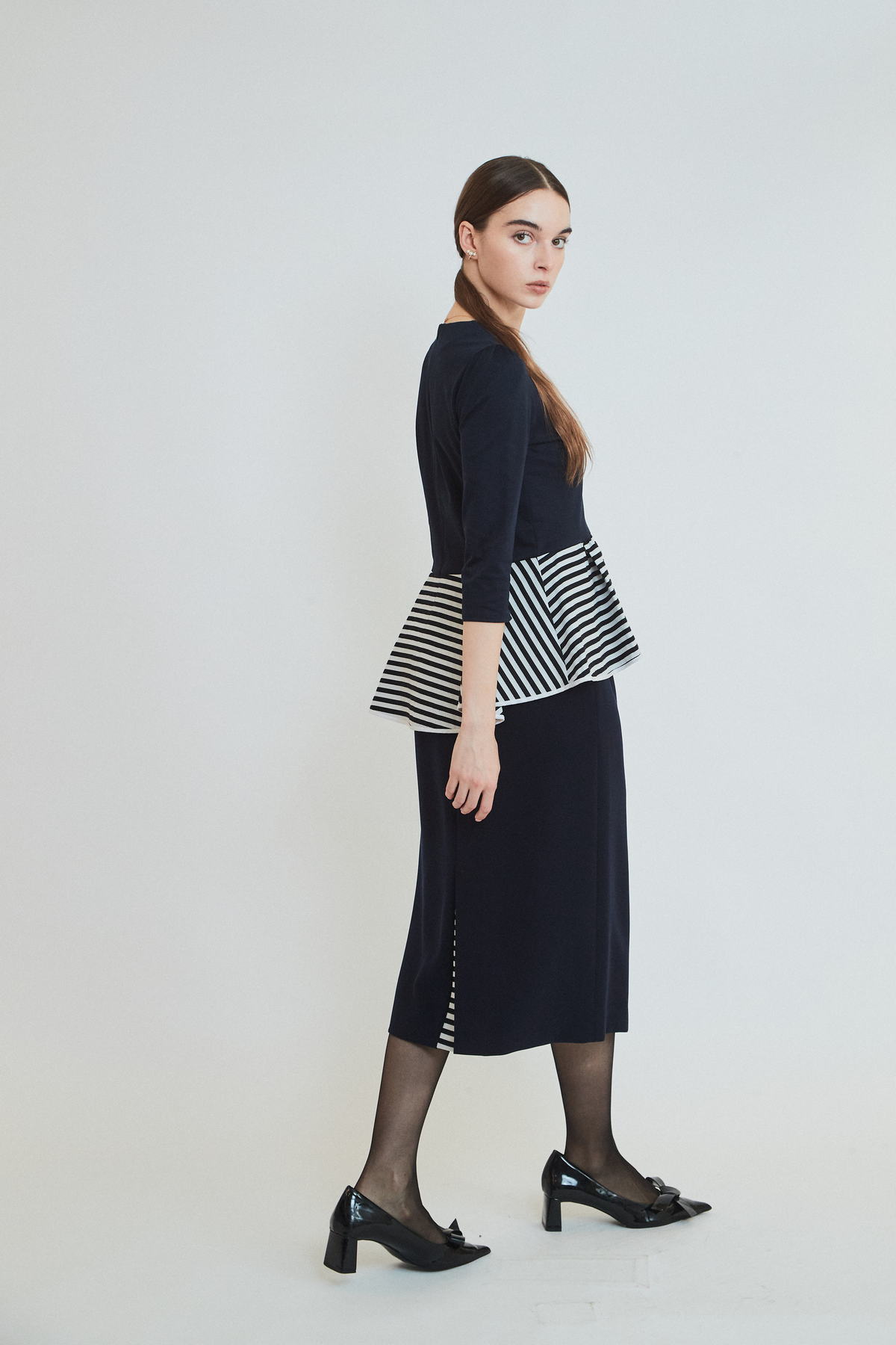 TWILL PENCIL SKIRT