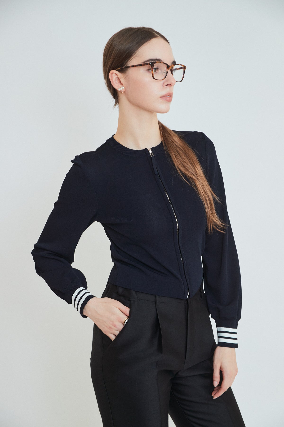 RAYON KNIT CARDIGAN