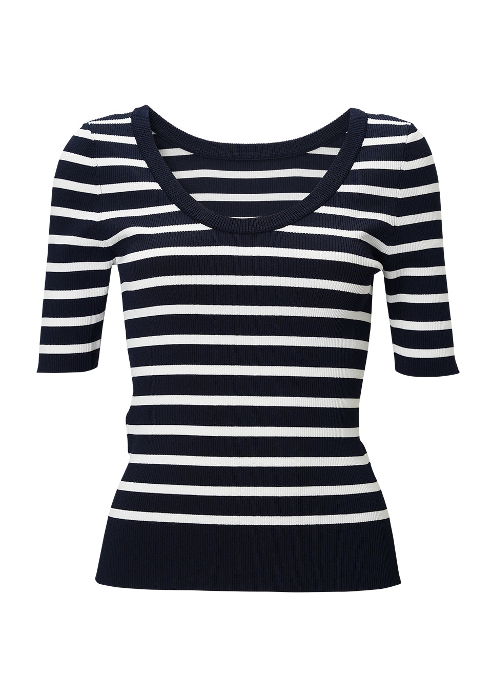 RIB KNIT HALF TOP