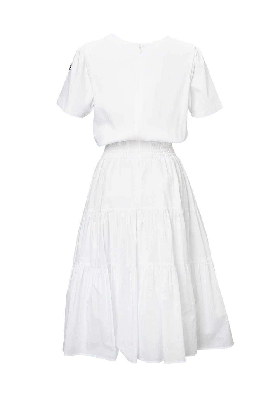 SHIRRING COTTON DRESS