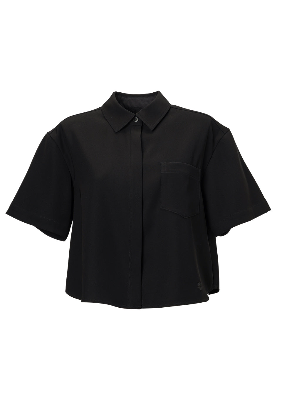 CROPPED TWILL TOP