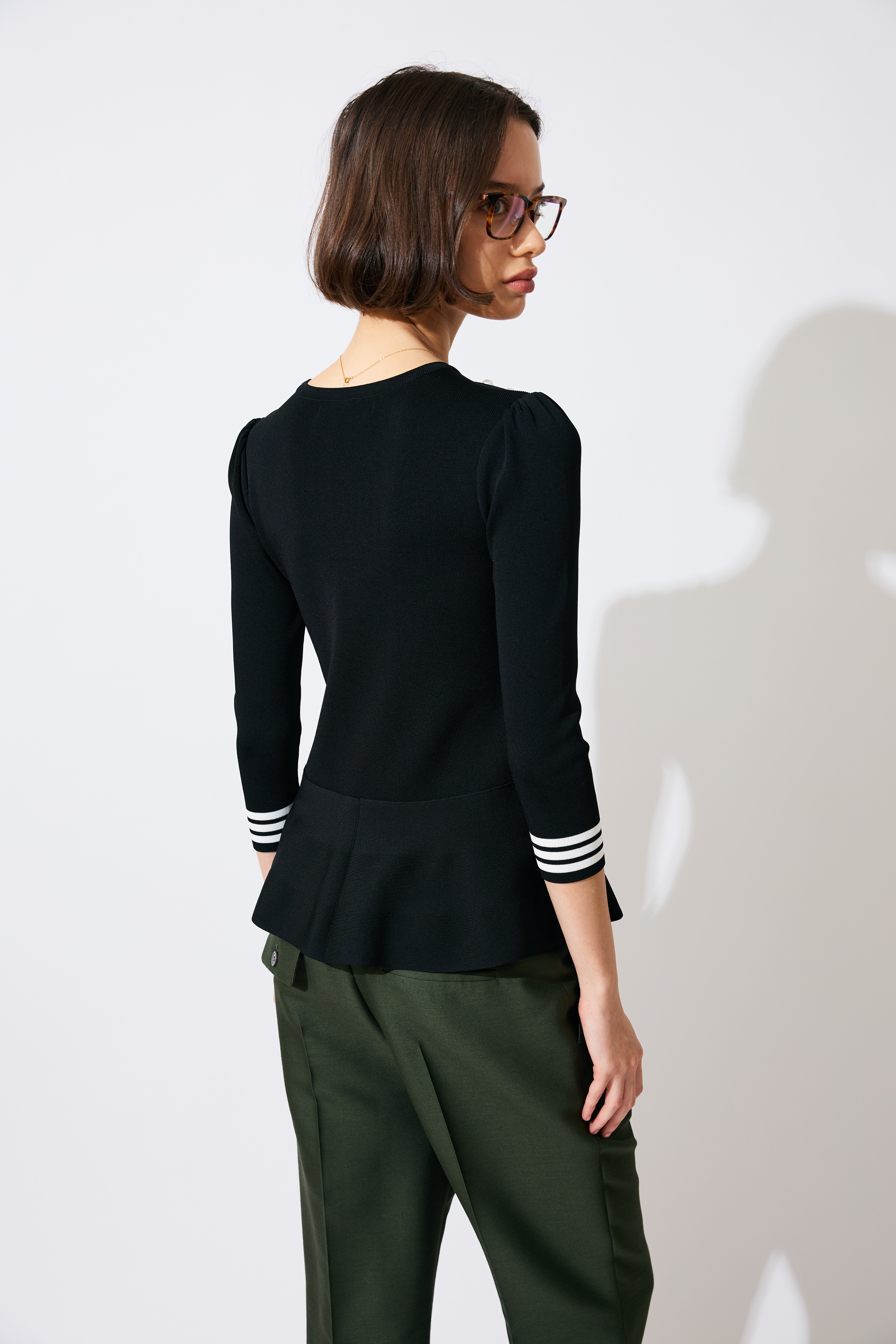 【予約商品】RAYON PEPLUM KNIT