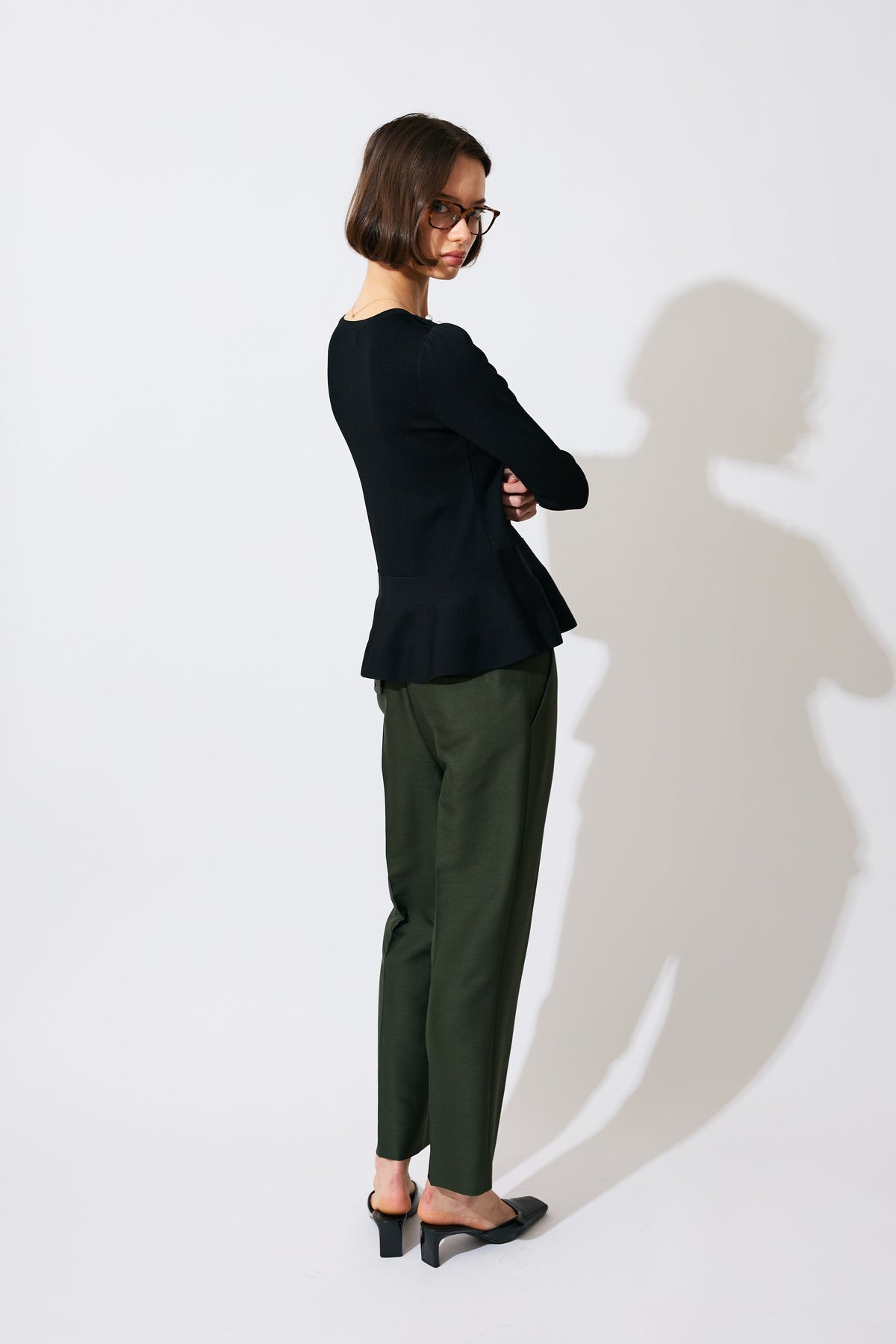 RAYON PEPLUM KNIT
