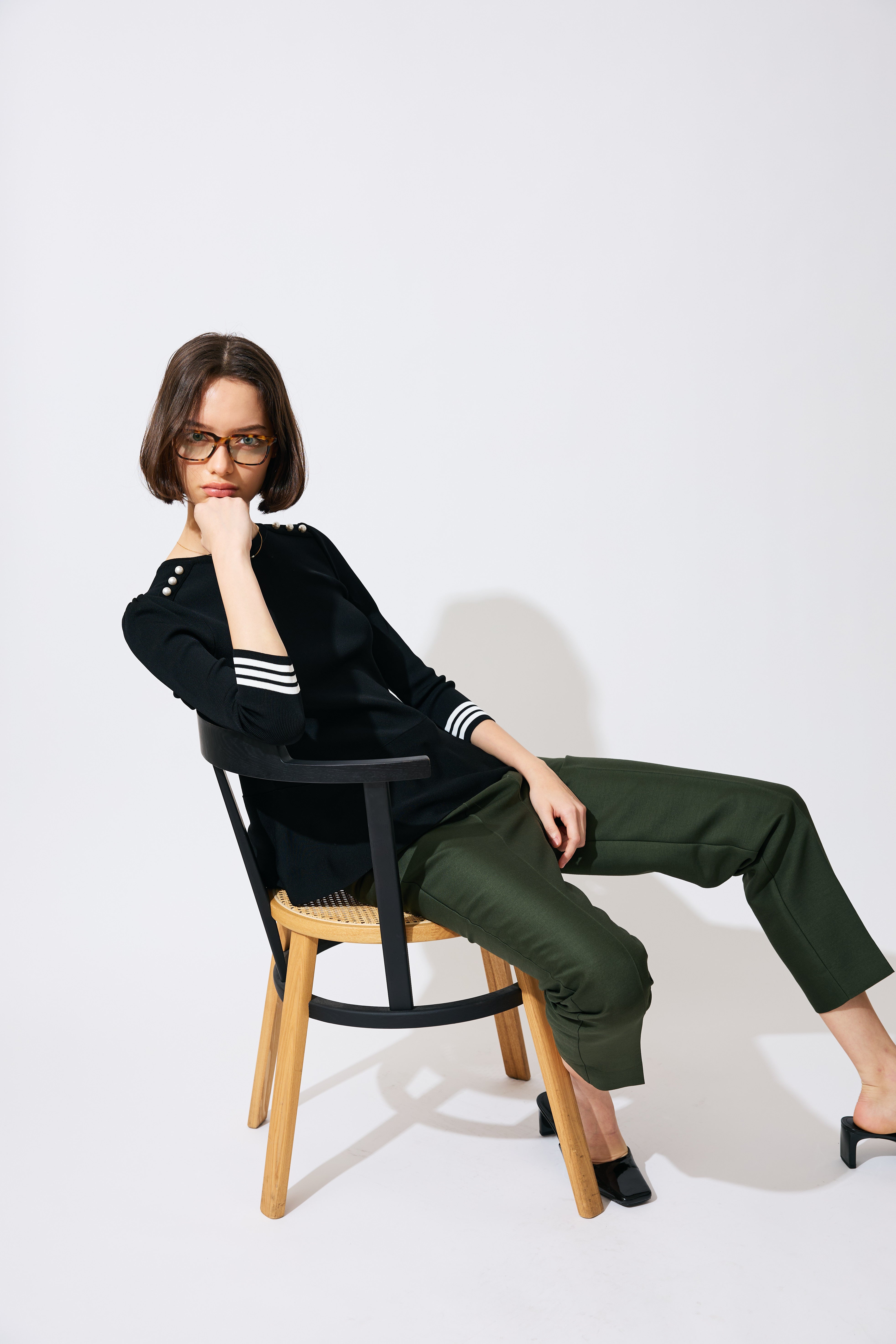 【予約商品】RAYON PEPLUM KNIT