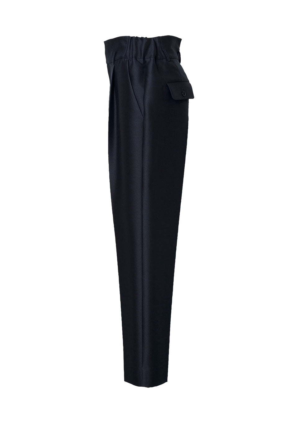 SILK WOOL TAPERED PANTS