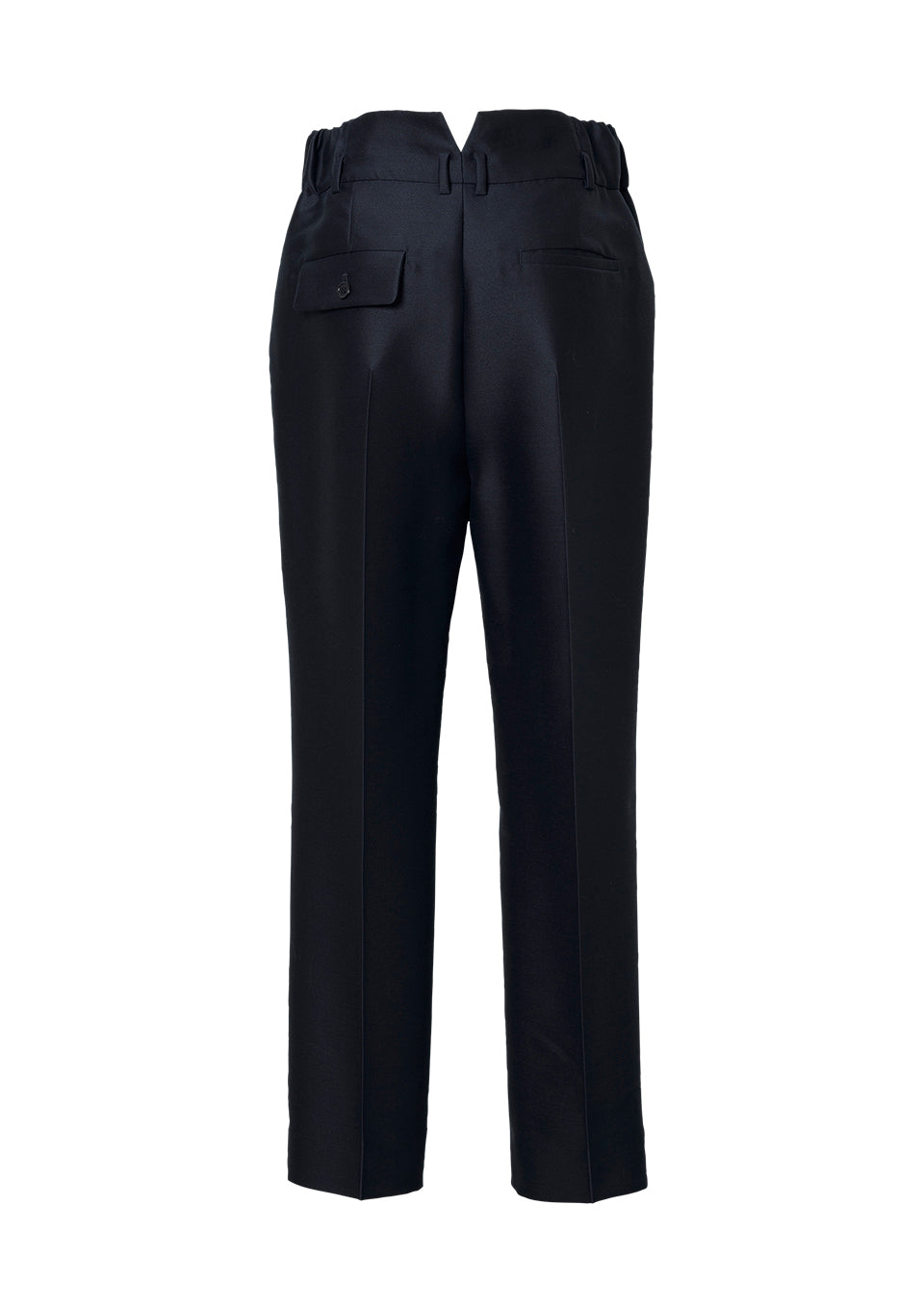 SILK WOOL TAPERED PANTS
