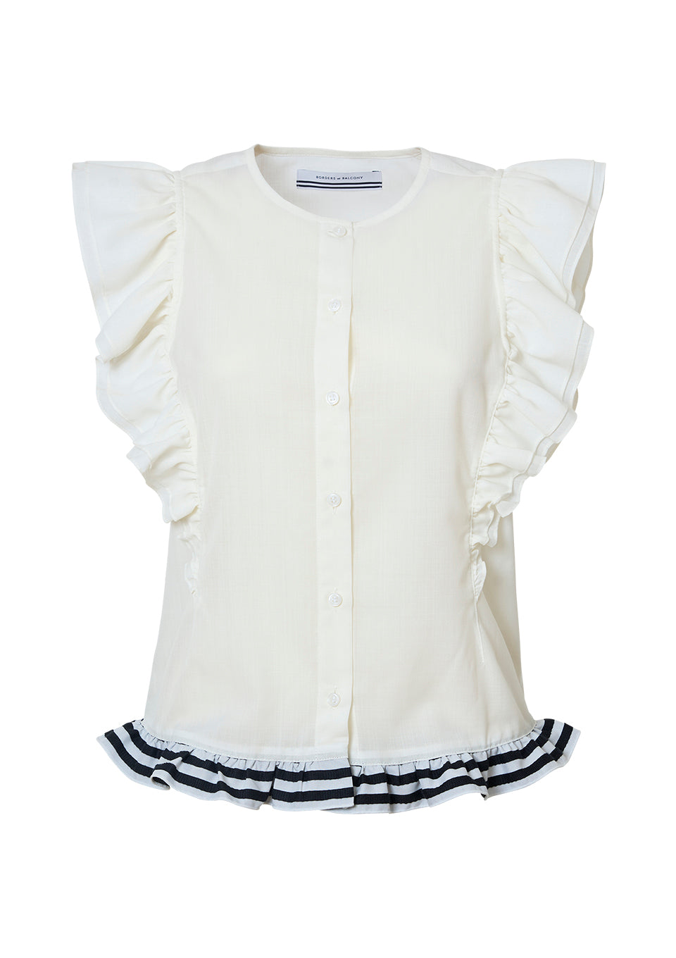 FRILL SHEER SHIRT