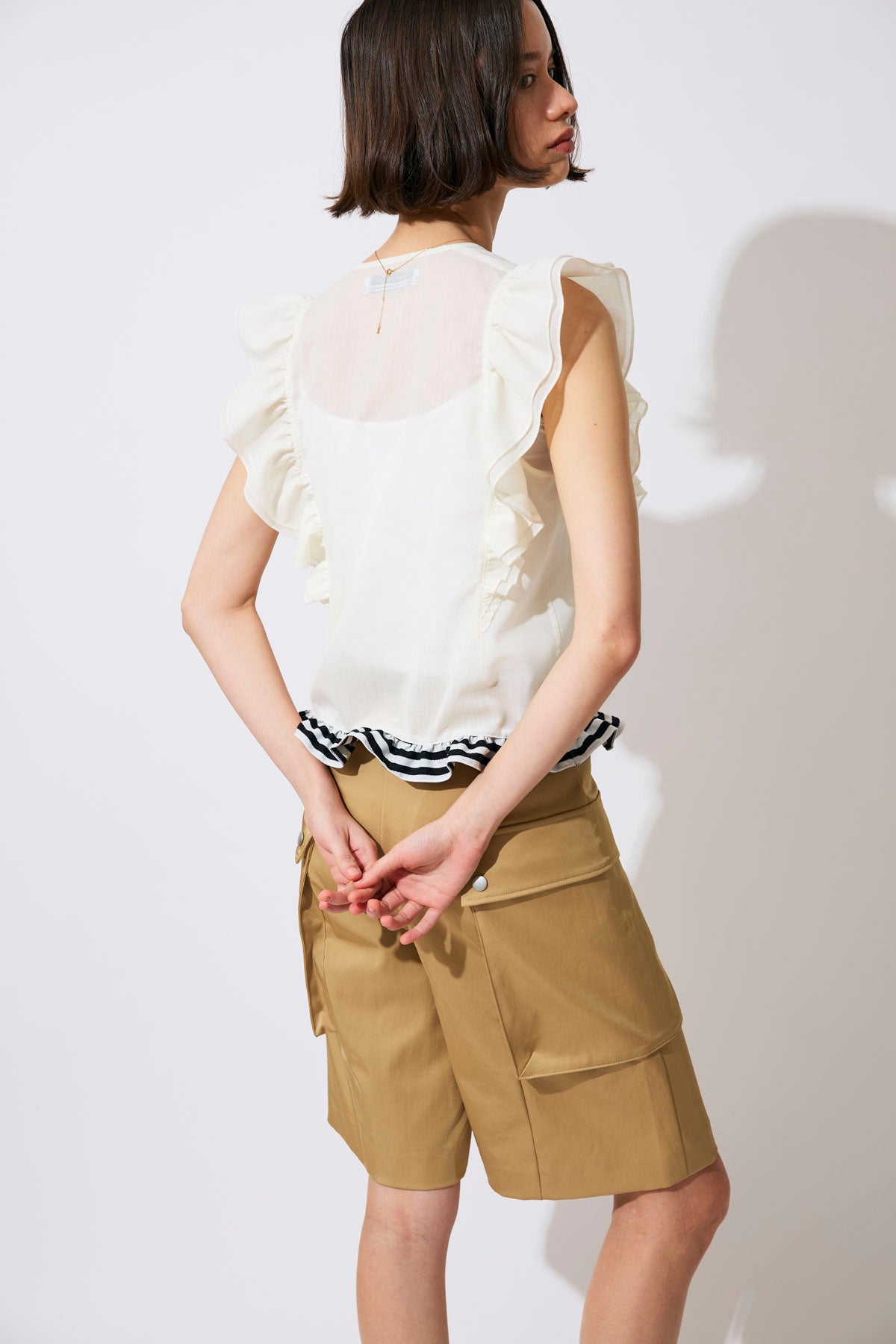 FRILL SHEER SHIRT