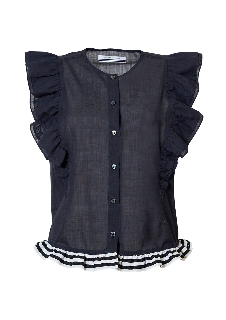 FRILL SHEER SHIRT