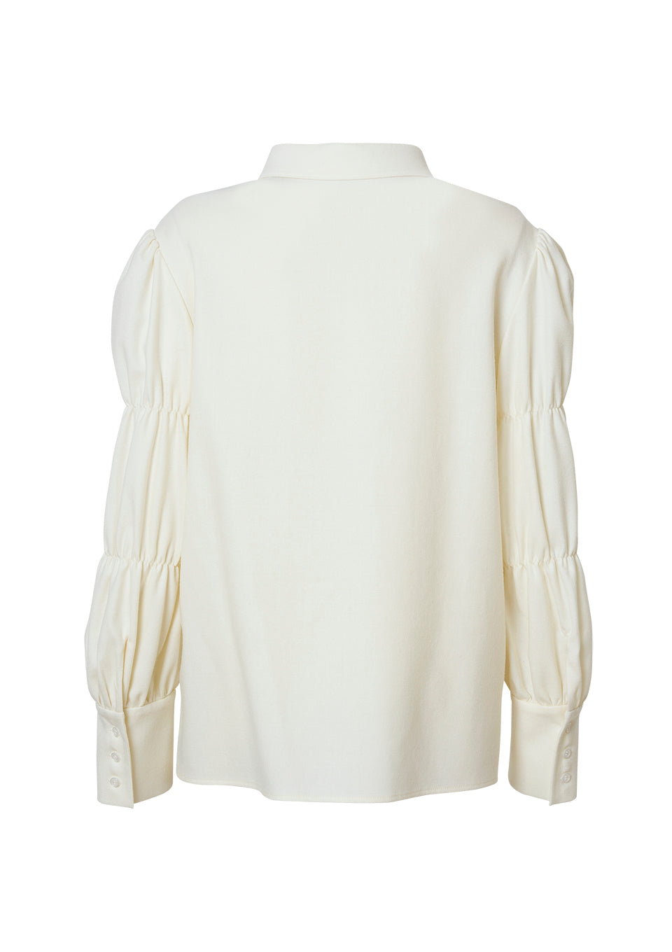 TIERED SLEEVES WOOL BLOUSE