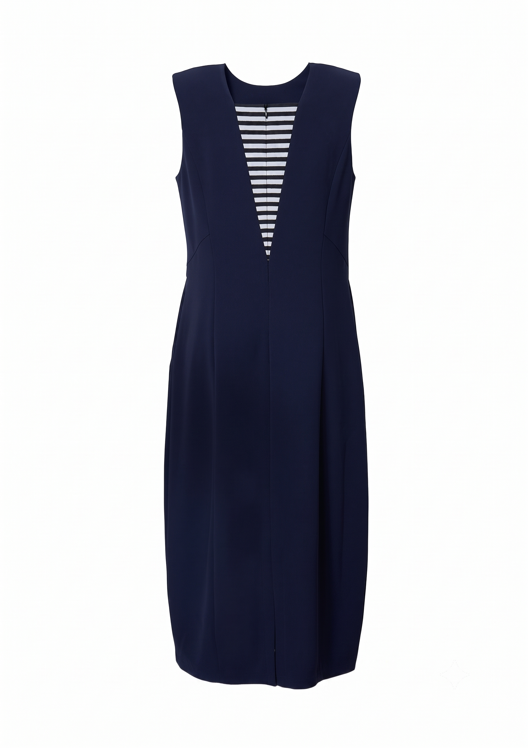 BACK BORDER SLEEVELESS DRESS