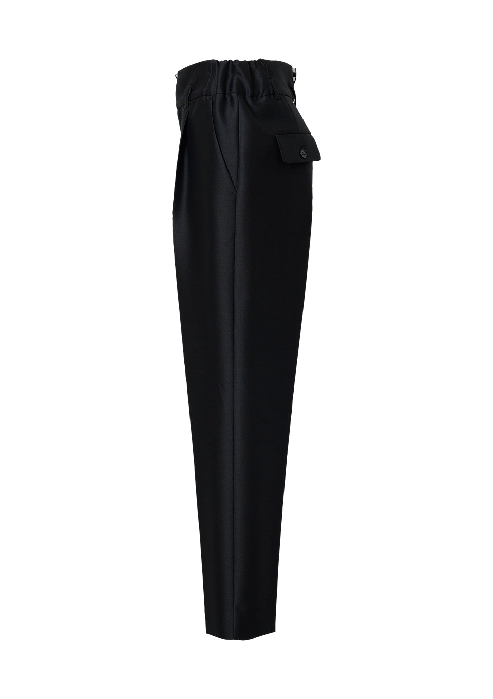 SILK WOOL TAPERED PANTS