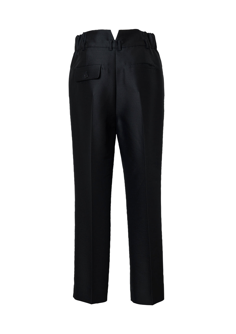 SILK WOOL TAPERED PANTS