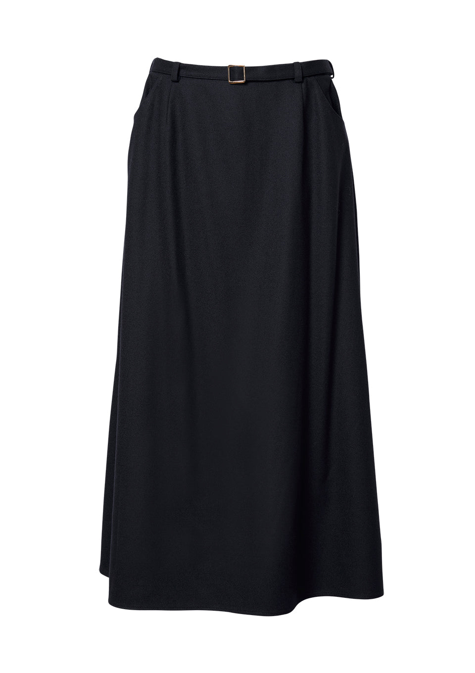 BELTED WOOL SKIRT