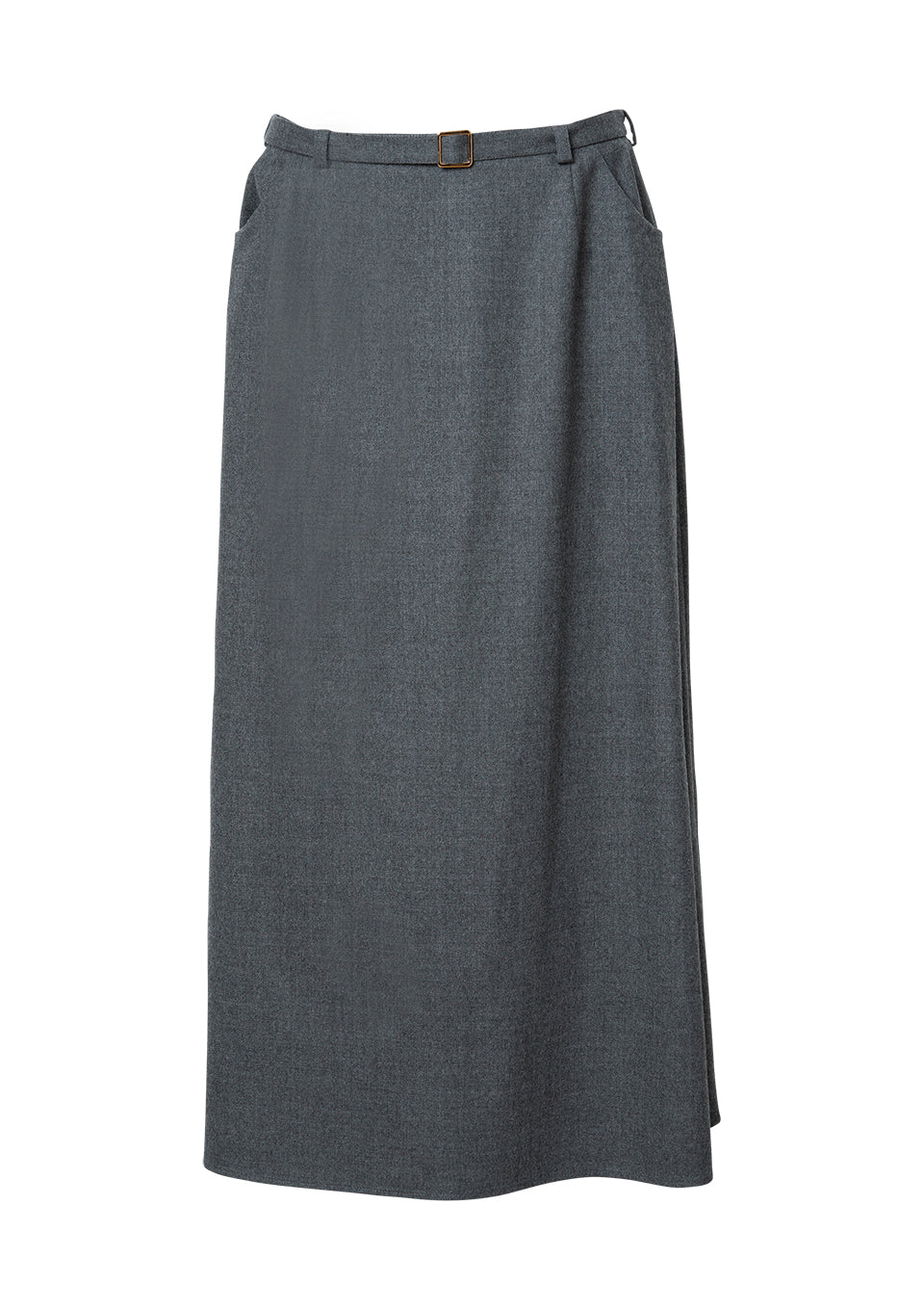 BELTED WOOL SKIRT