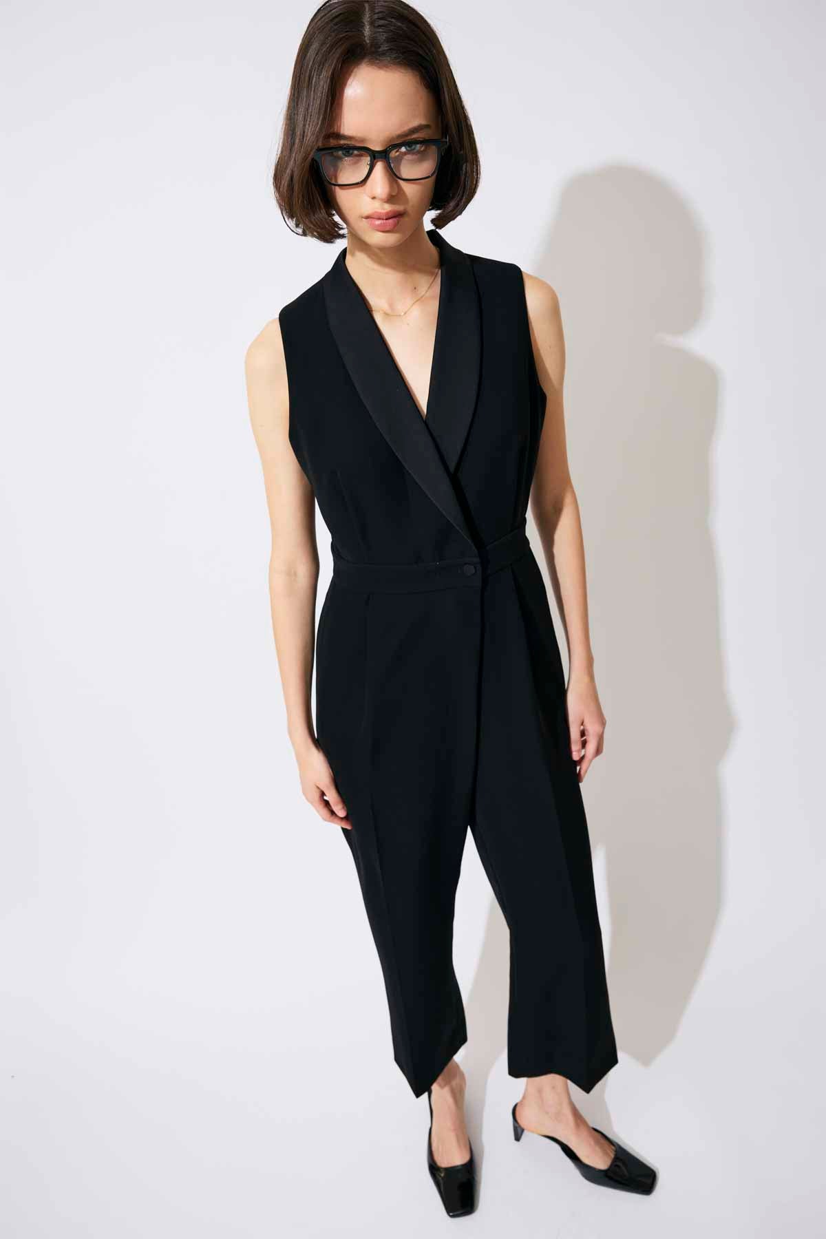 SHAWL COLLAR JUMPSUIT