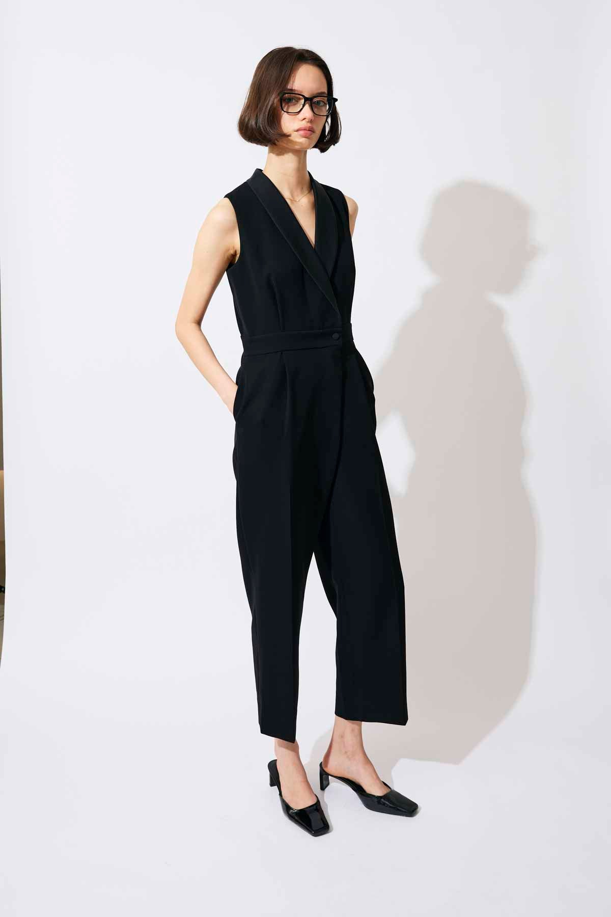 SHAWL COLLAR JUMPSUIT