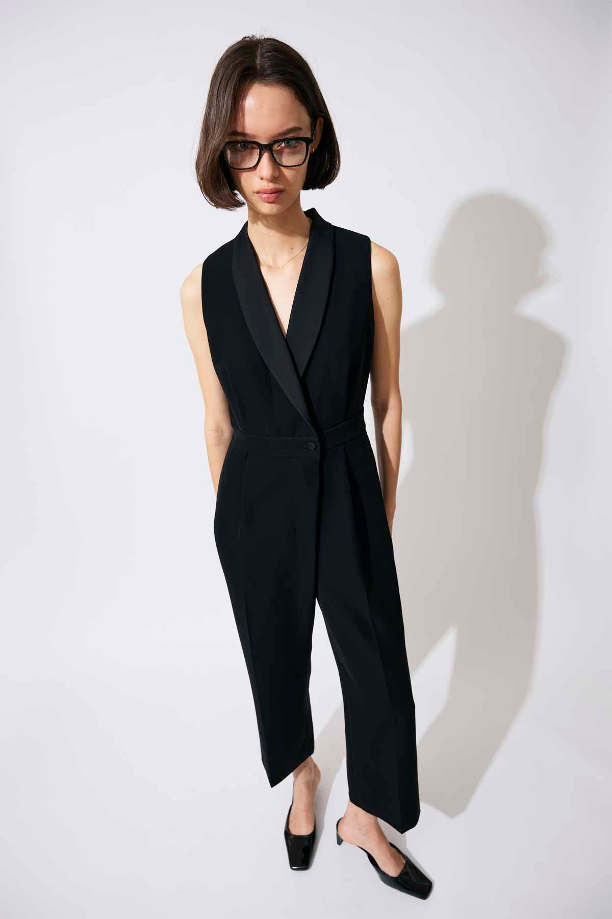 SHAWL COLLAR JUMPSUIT