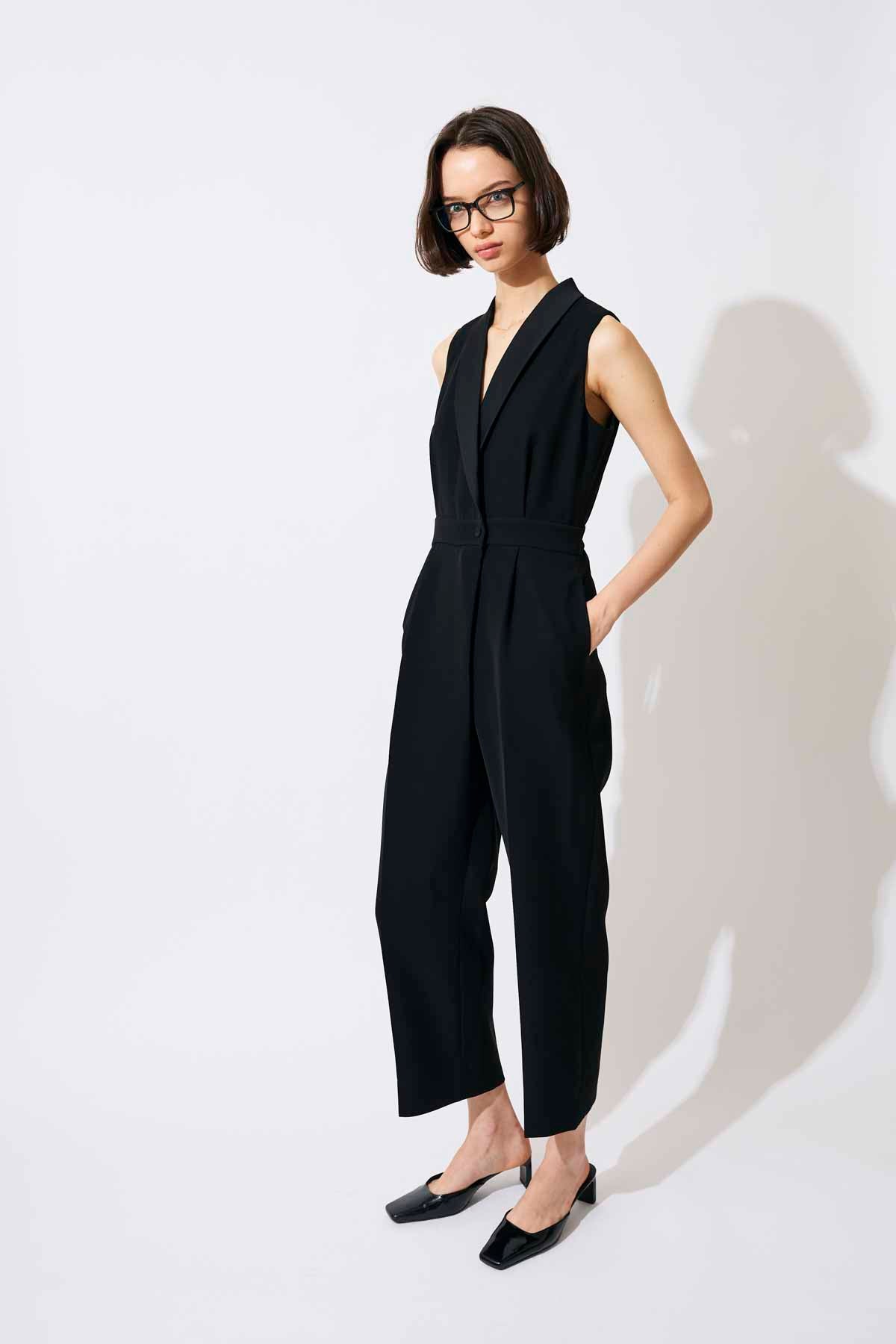 SHAWL COLLAR JUMPSUIT