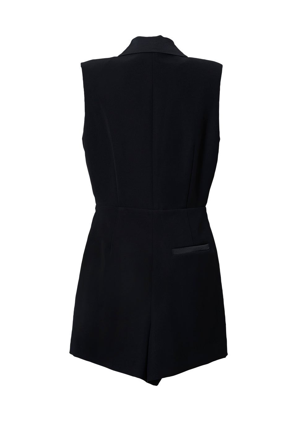 SHAWL COLLAR SHORT JUMPSUIT