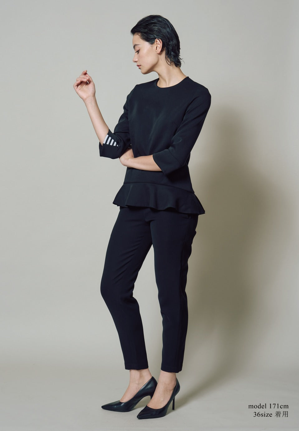 PEPLUM FLARE BLOUSE