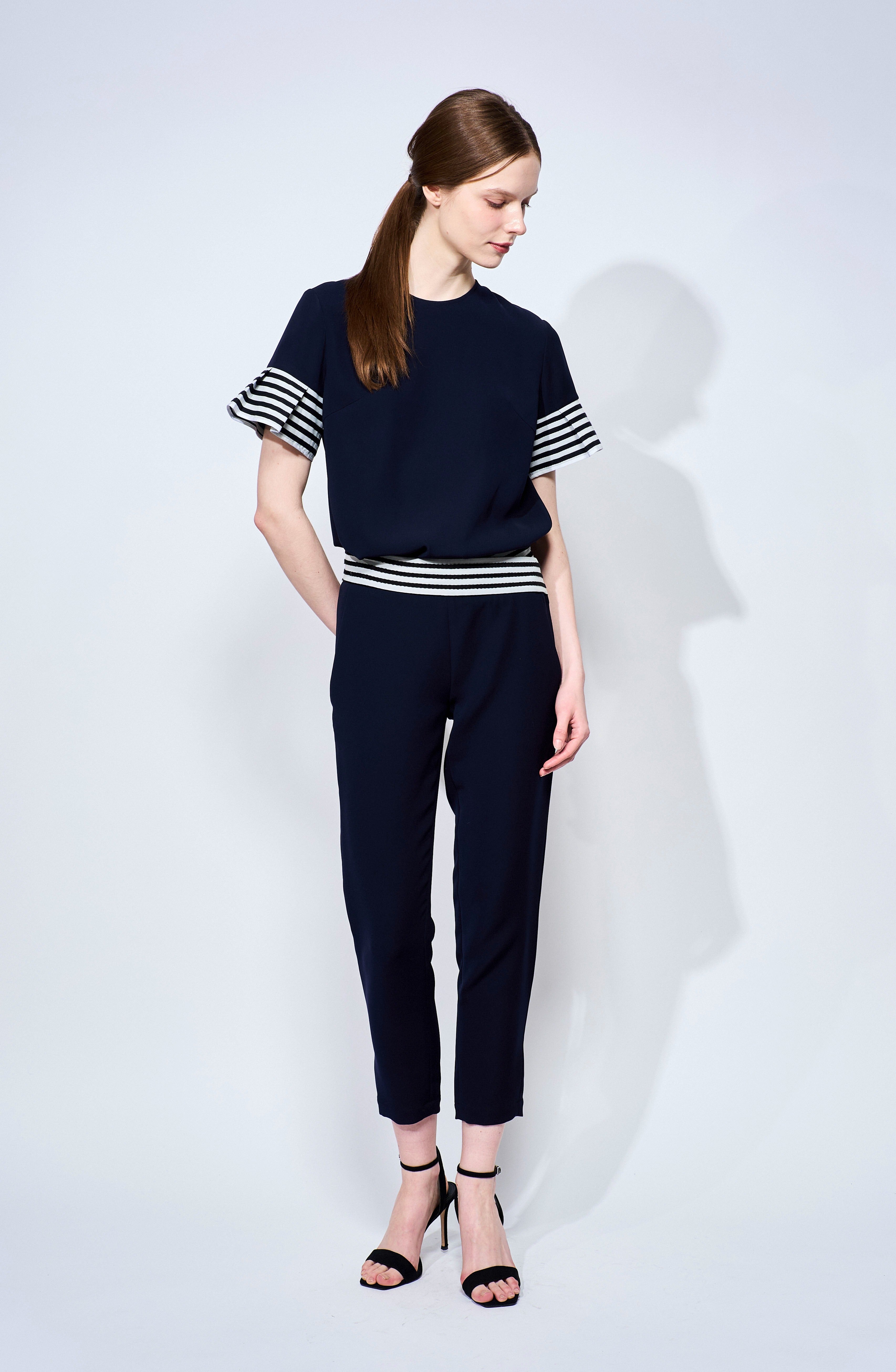 FLARE SLEEVES TWILL BLOUSE