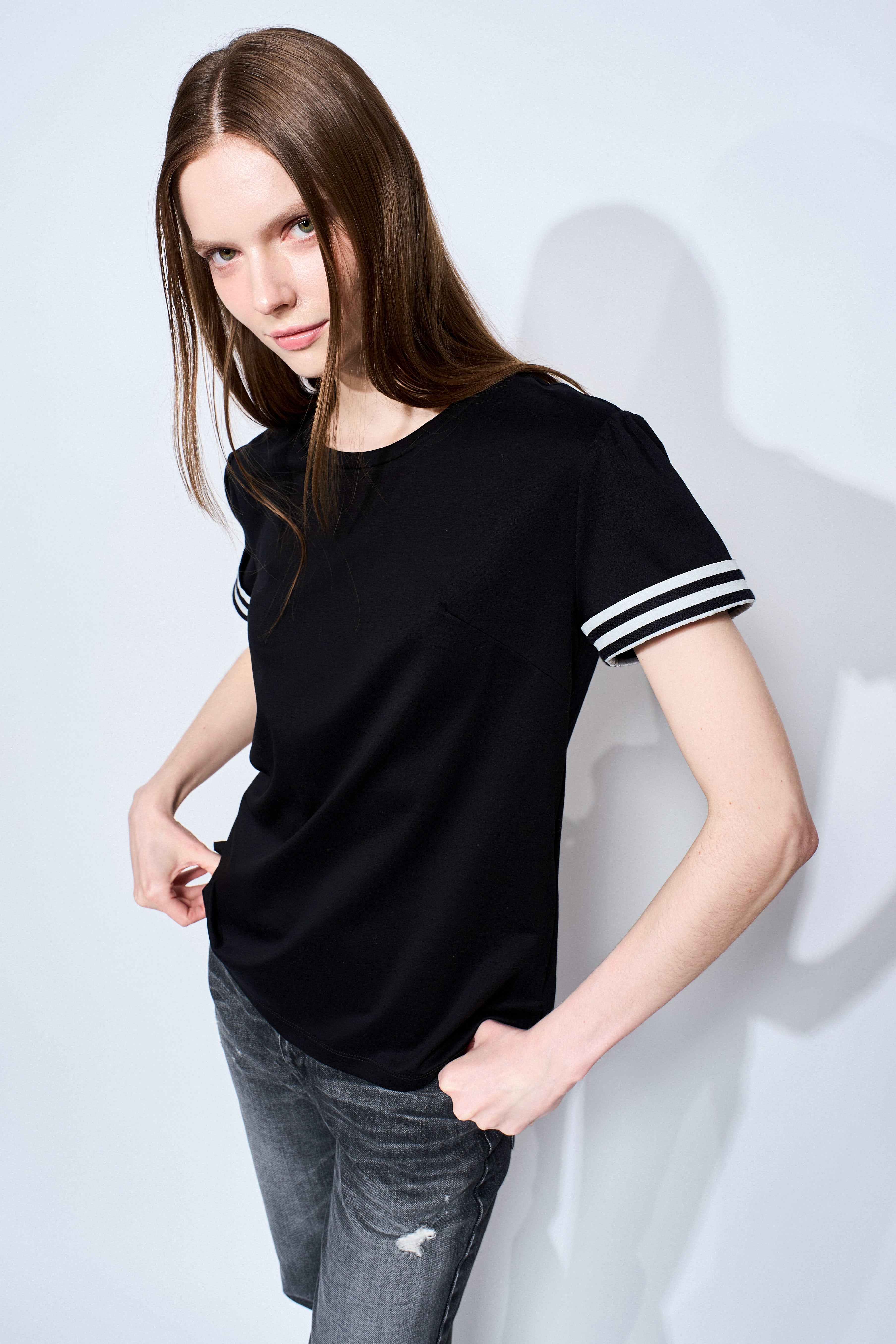 BORDER CUFF TEE