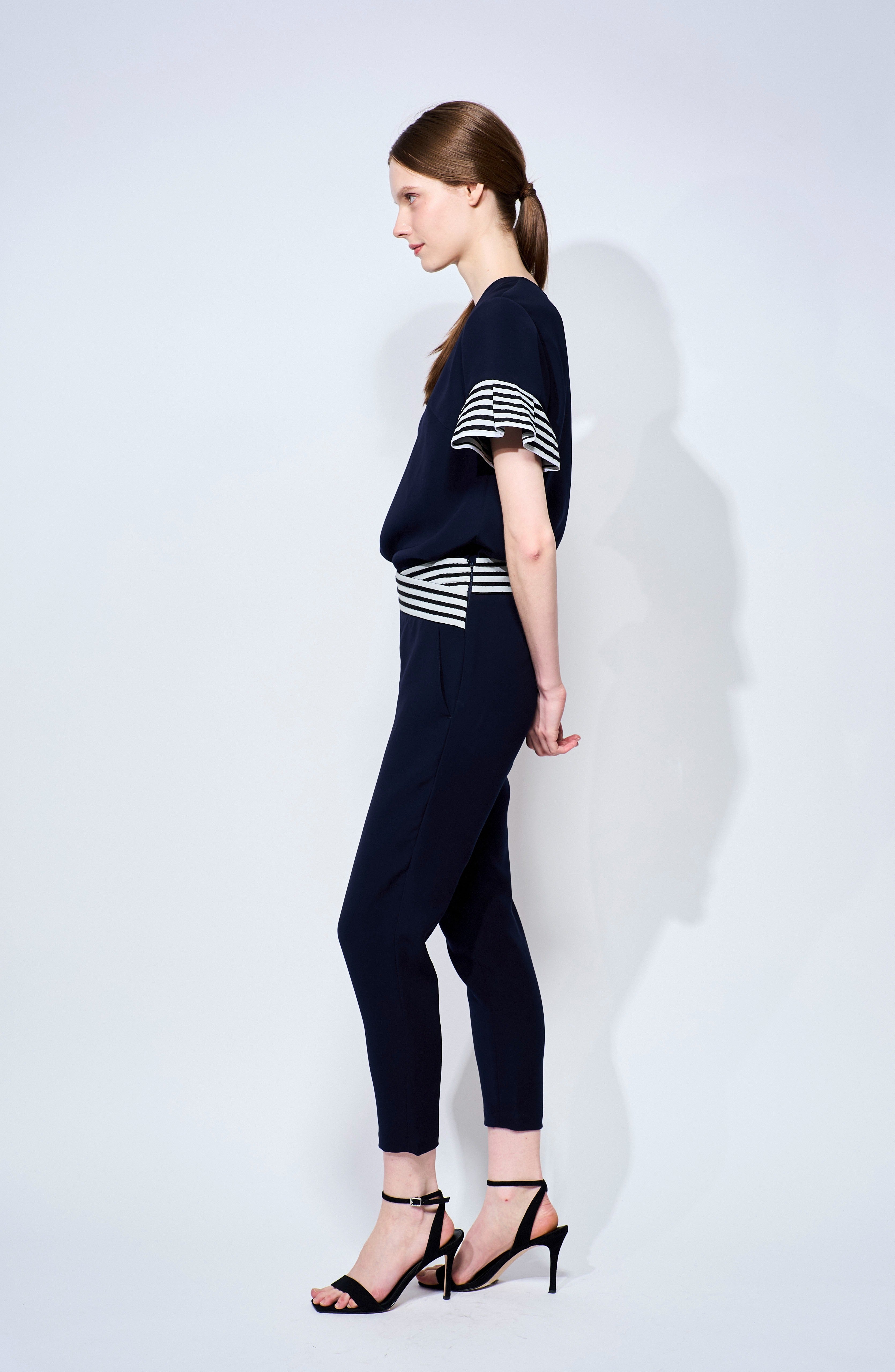 FLARE SLEEVES TWILL BLOUSE