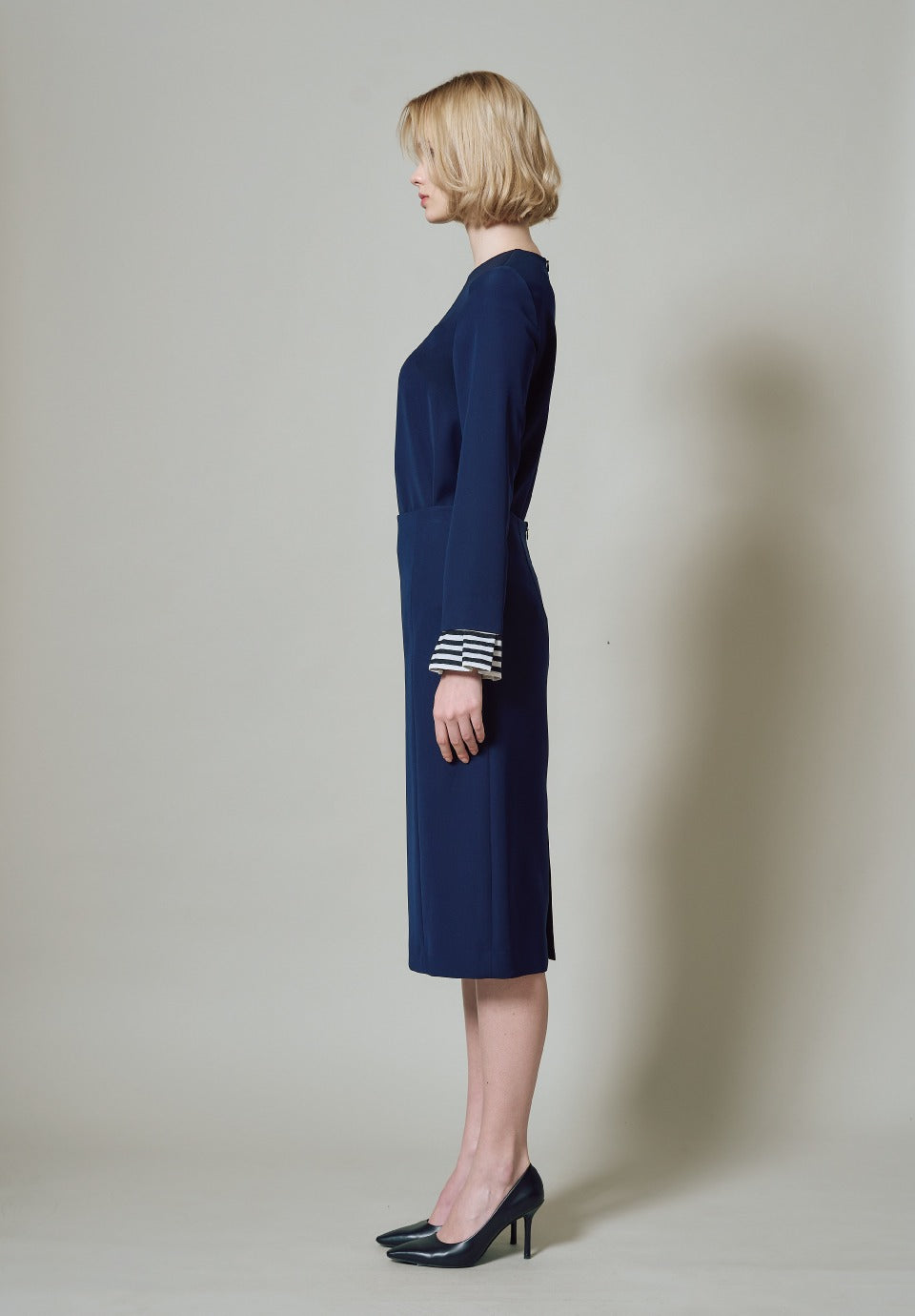 BORDER CUFF BLOUSE