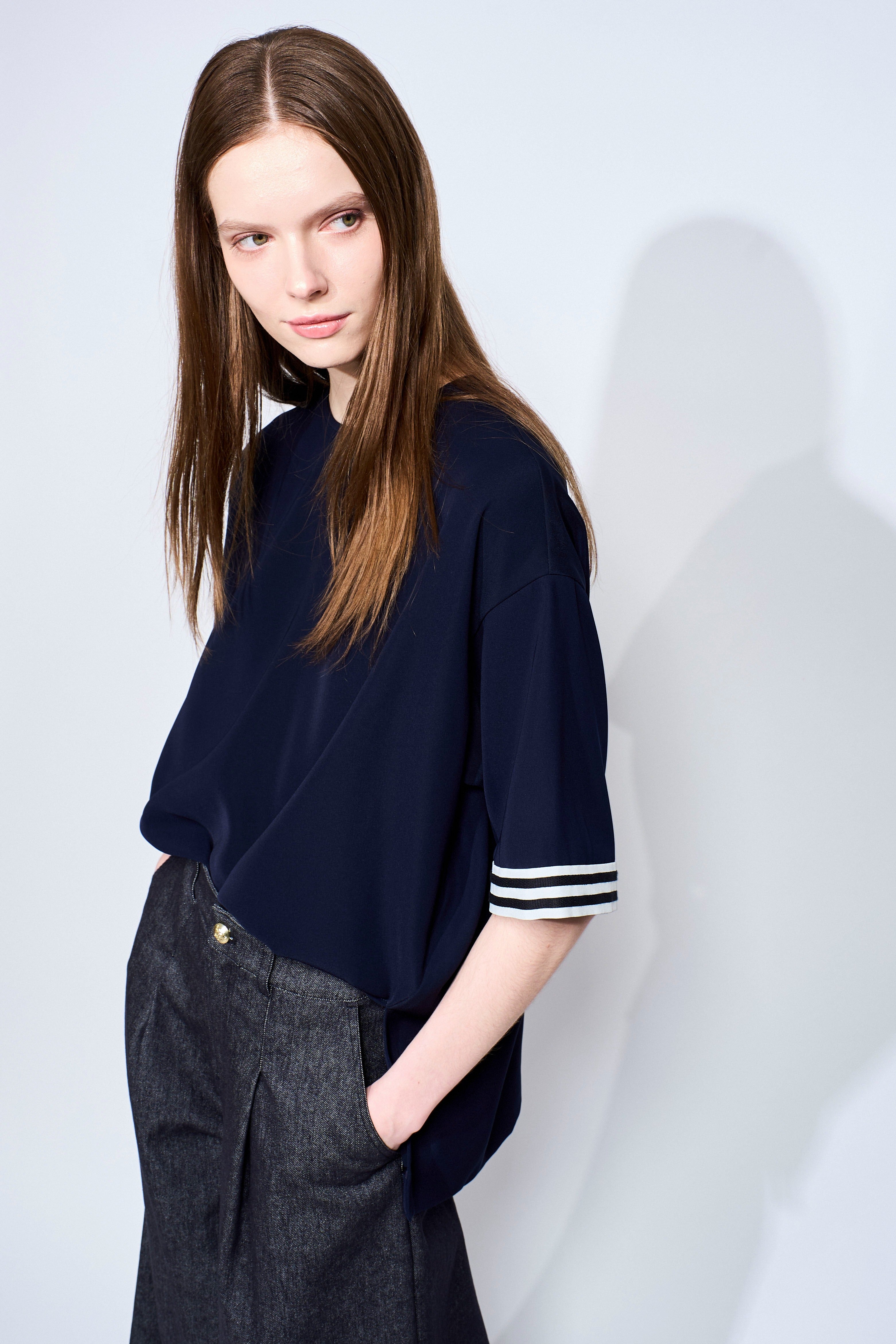 未使用 ボーダーズアットバルコニー TWILL RELAXING BLOUSE TWILL RELAXING BLOUSE