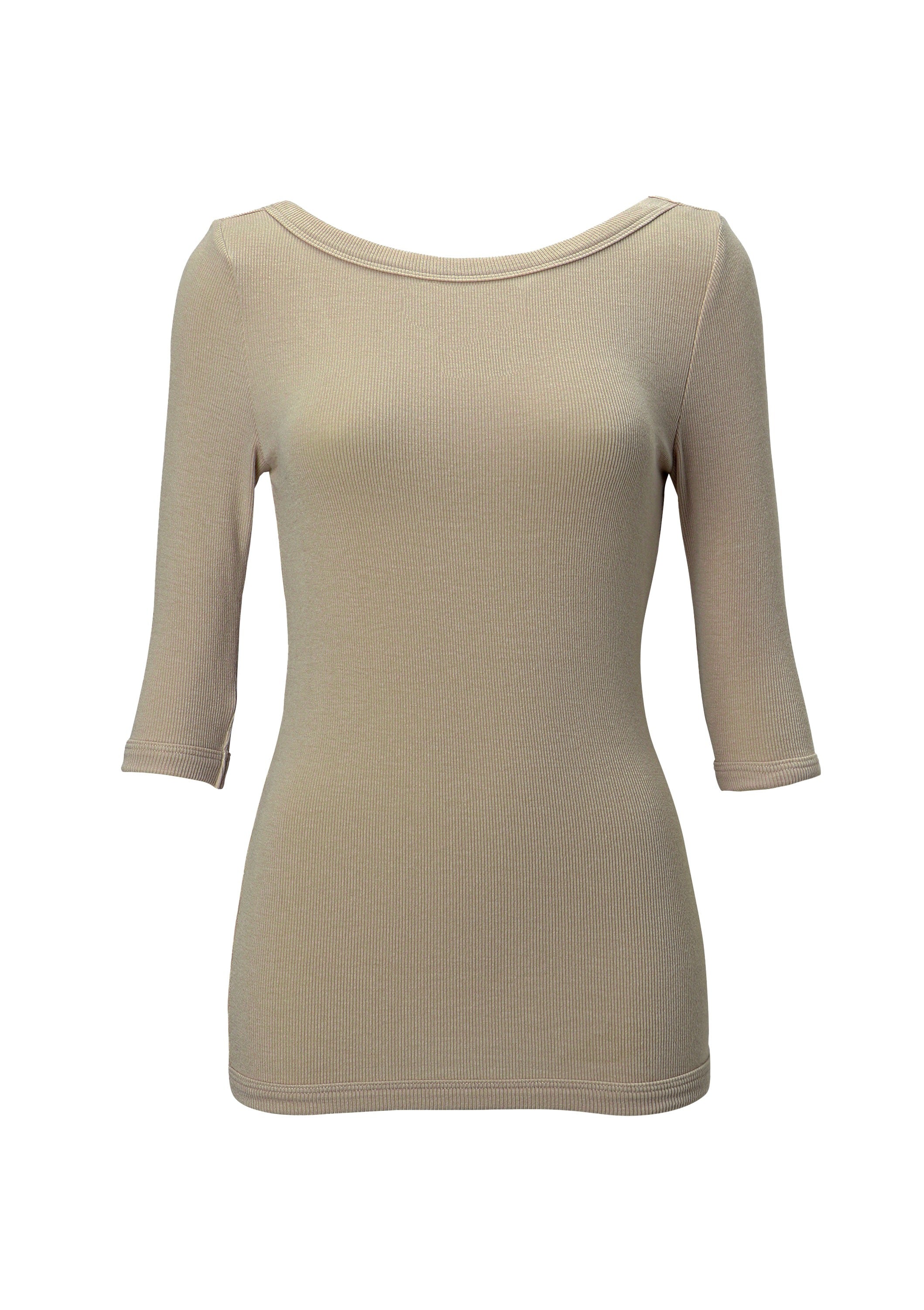 HALF SLEEVE RIB TEE