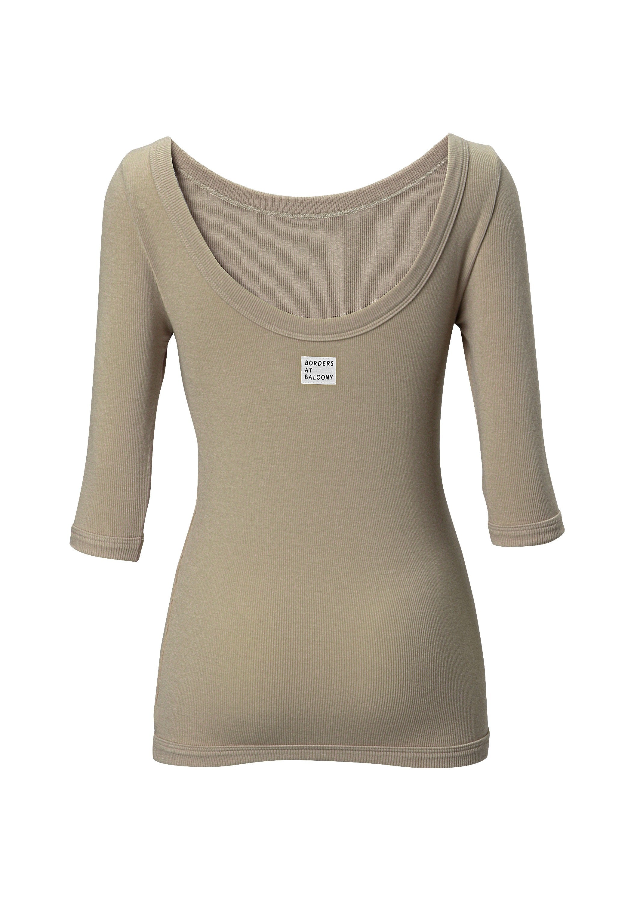HALF SLEEVE RIB TEE