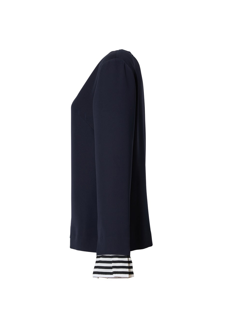 BORDER CUFF BLOUSE