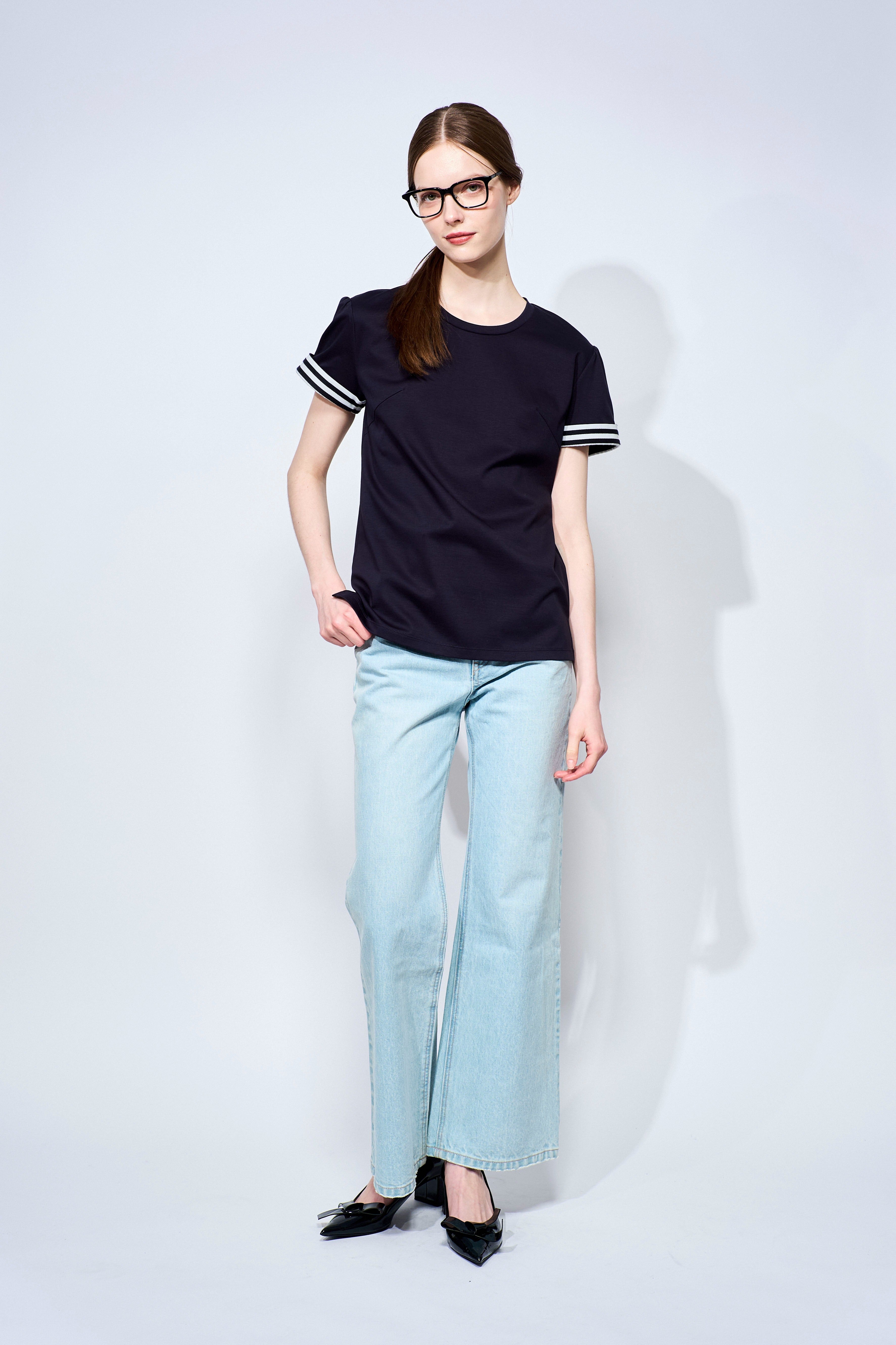 BORDER CUFF TEE