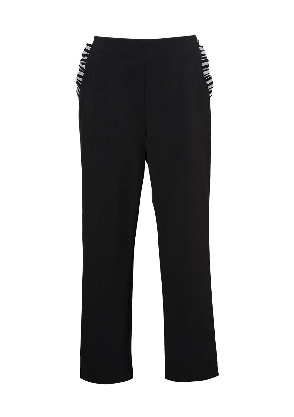 SIDE FRILL STRETCH PANTS