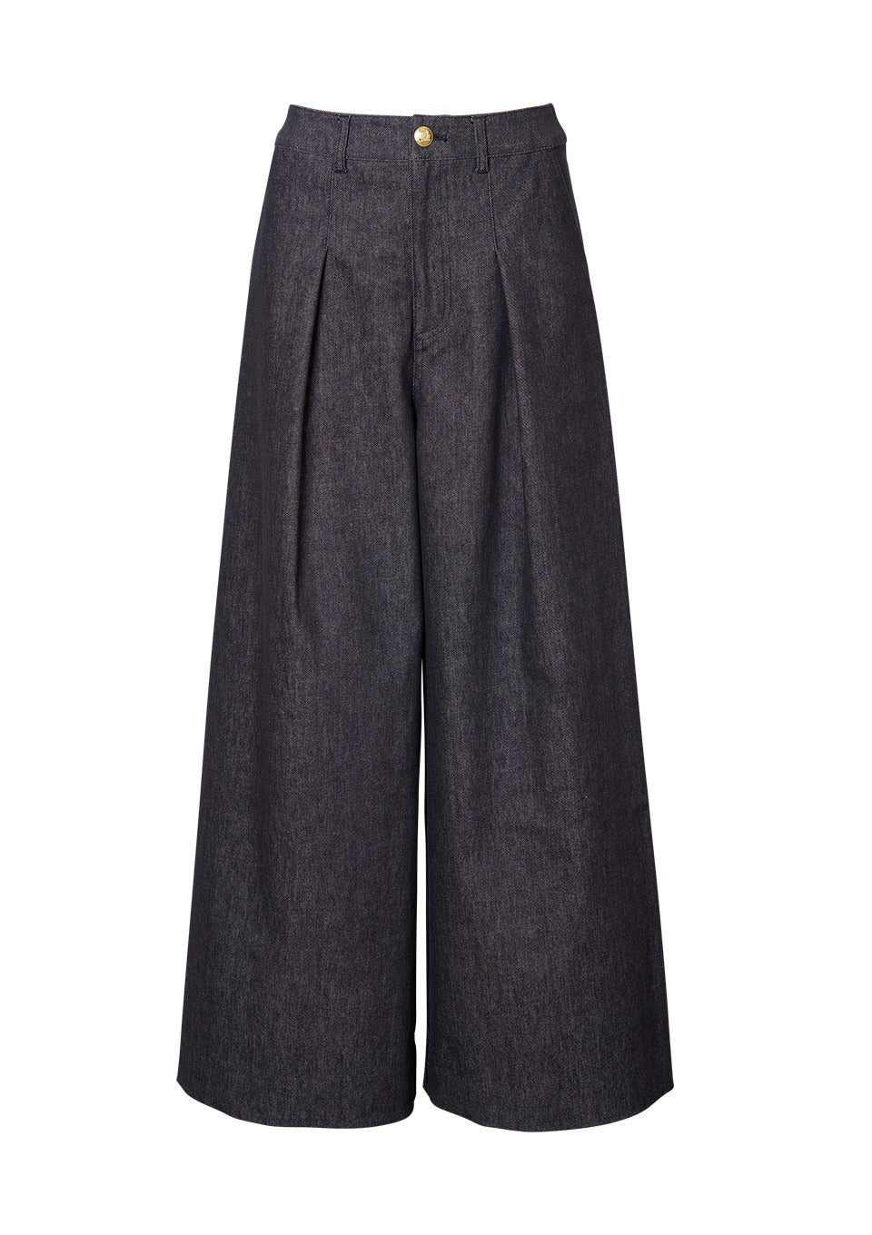 DENIM TUCK PANTS