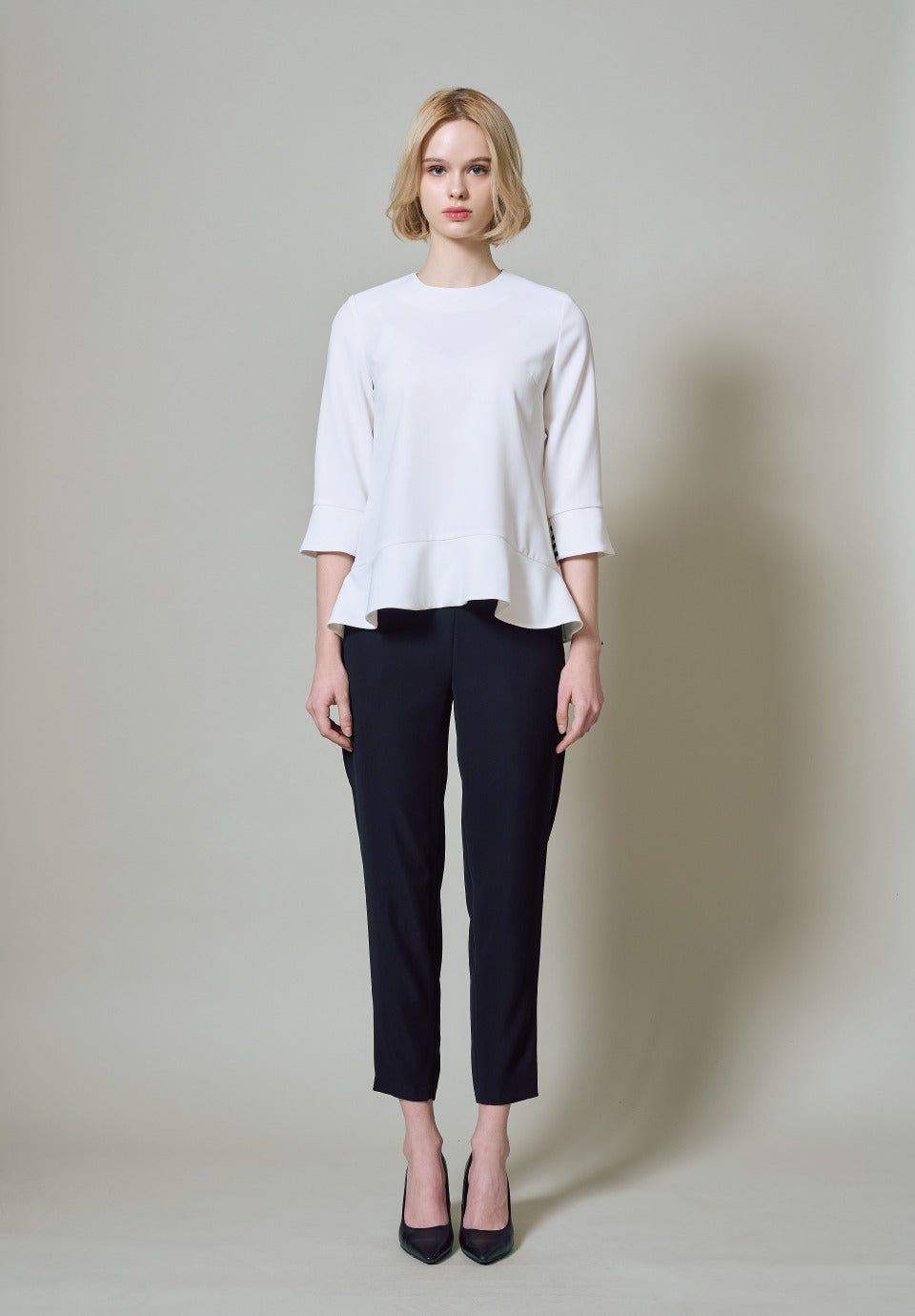 PEPLUM FLARE BLOUSE