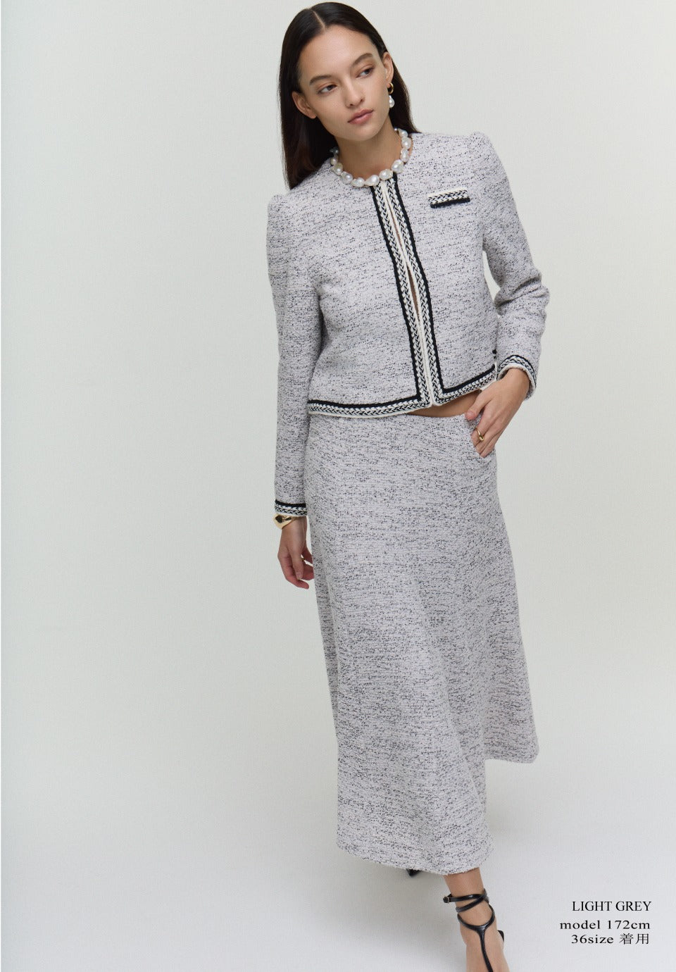 TWEED FLARE JACKET