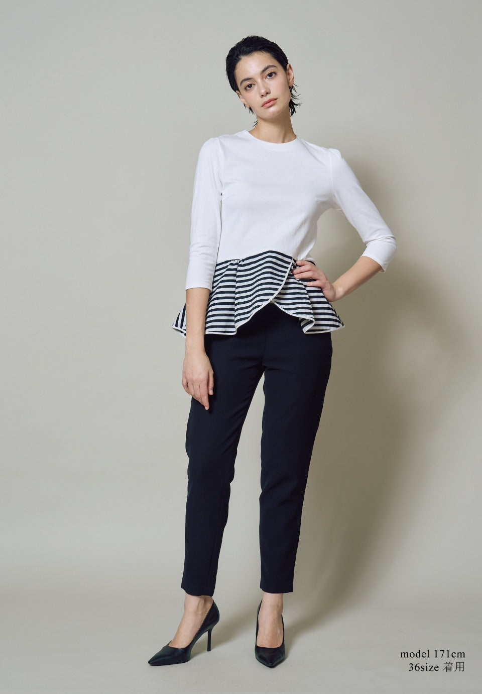 PEPLUM TEE 3/4