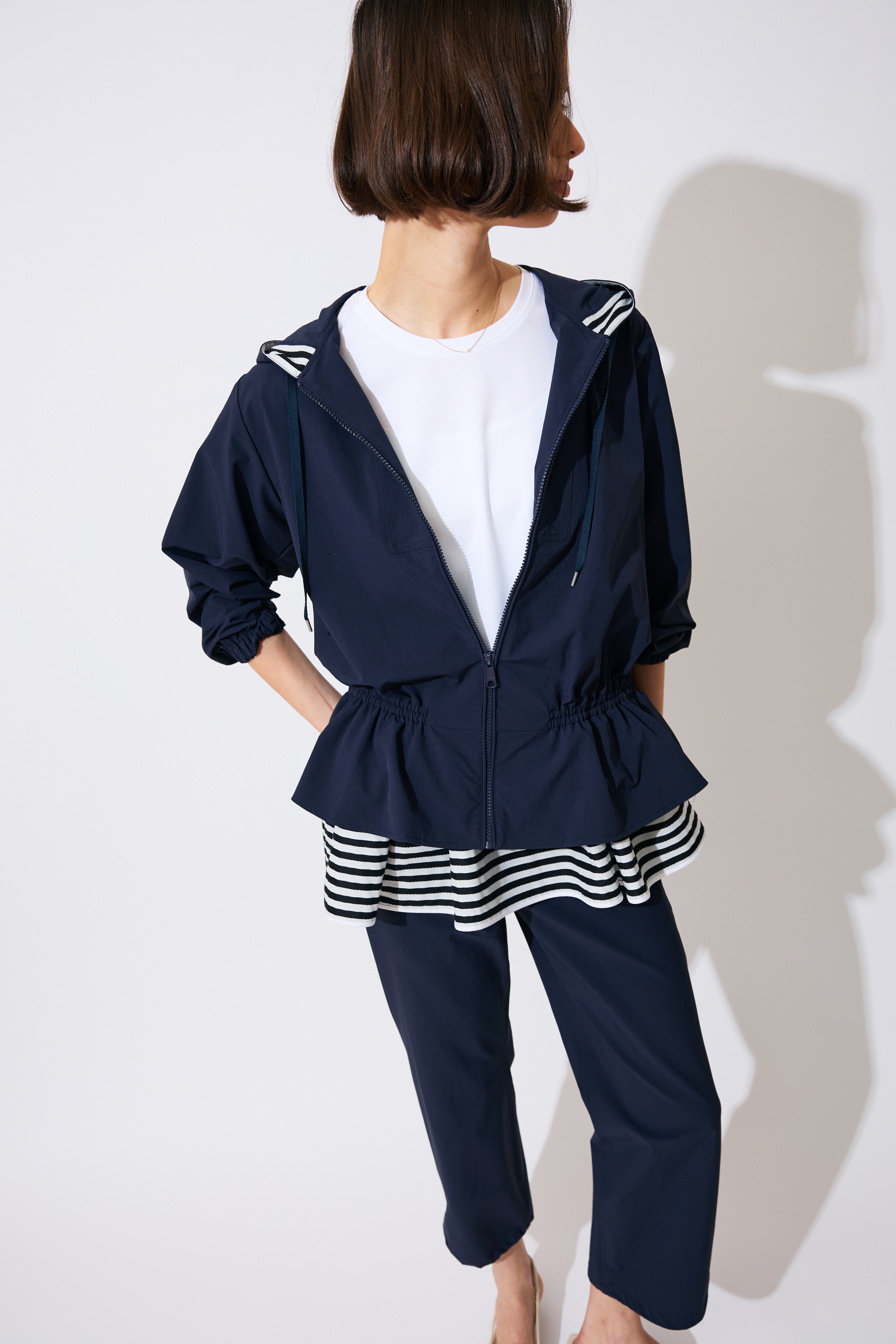 NYLON ZIP HOODIE