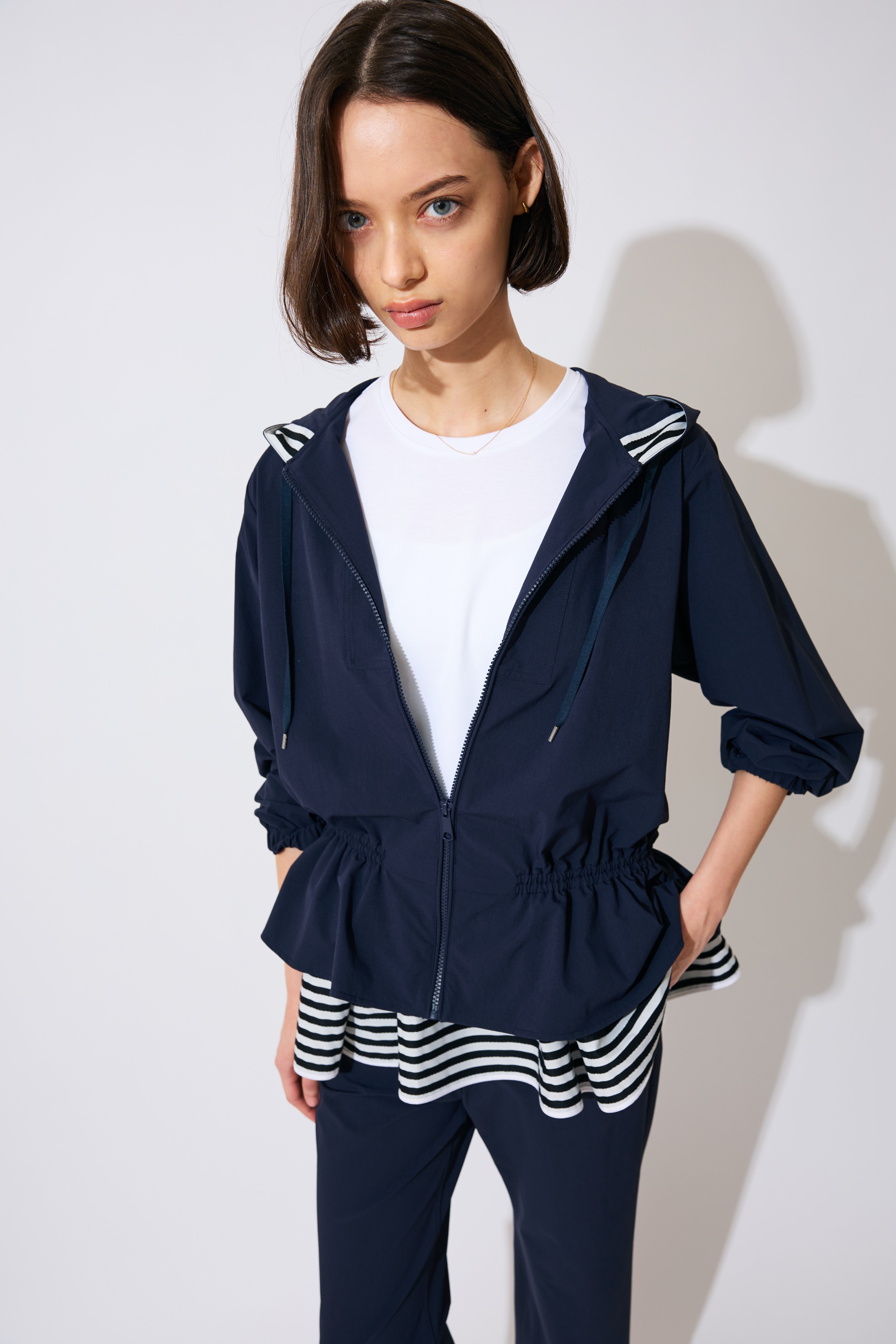 NYLON ZIP HOODIE