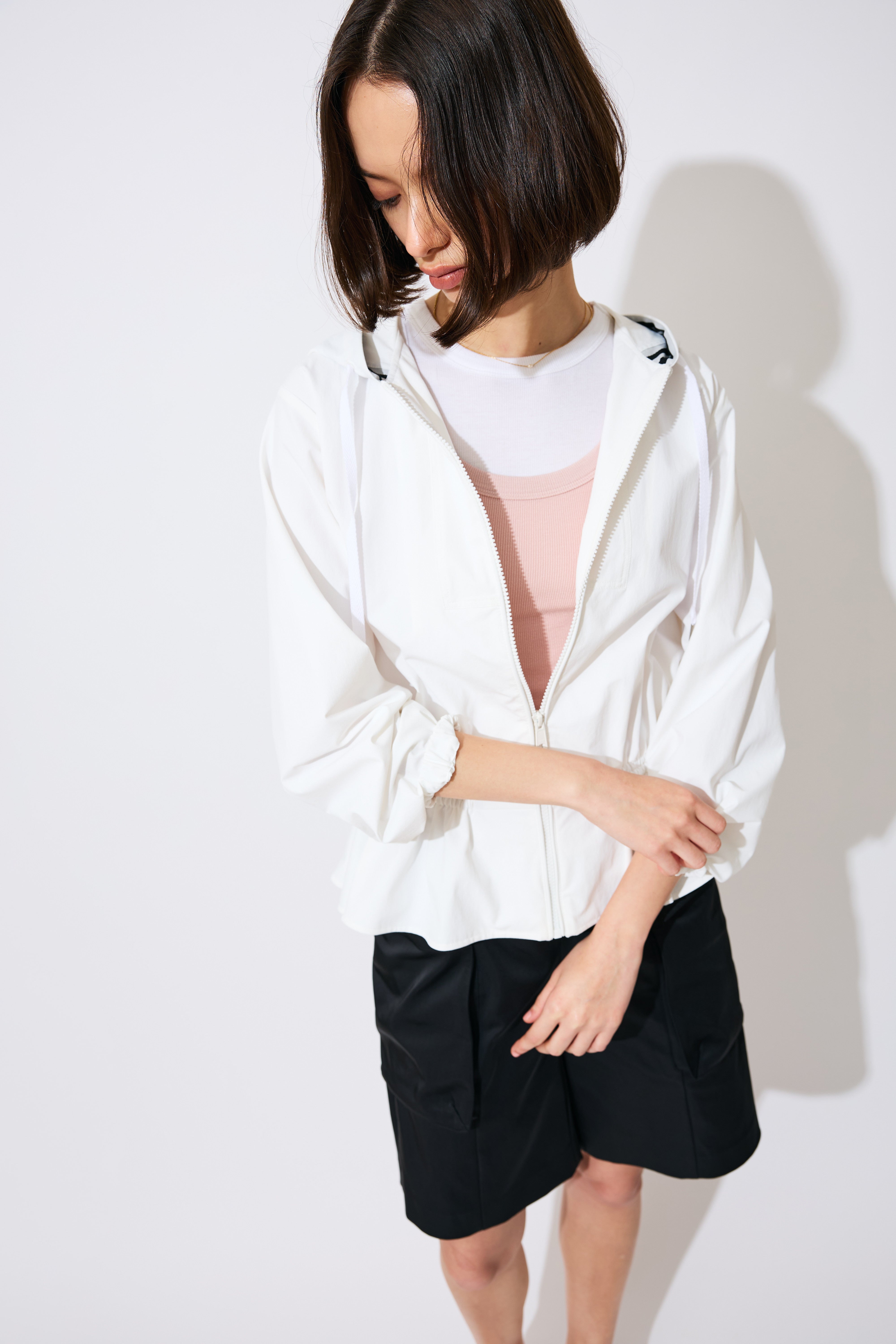 NYLON ZIP HOODIE