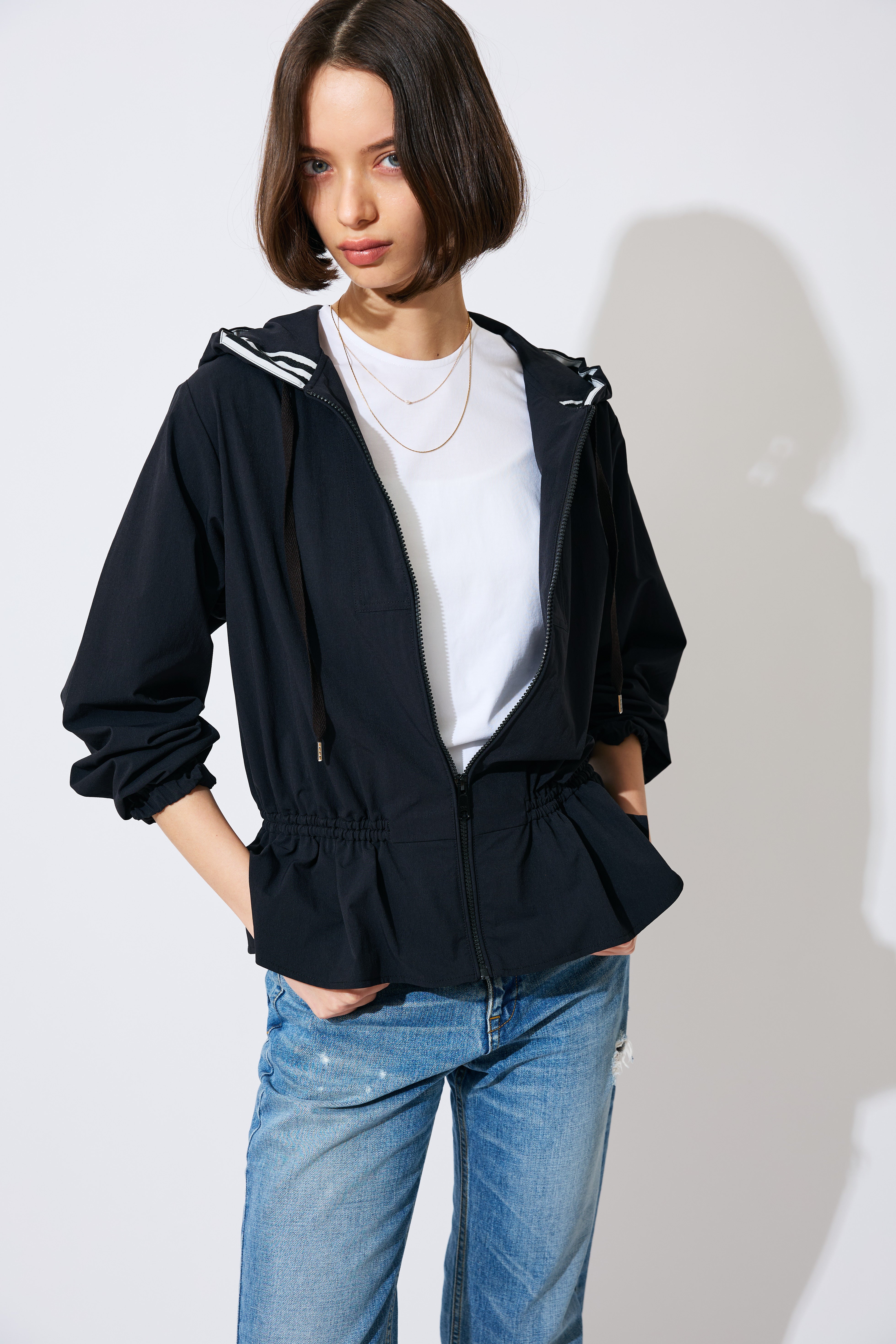 NYLON ZIP HOODIE